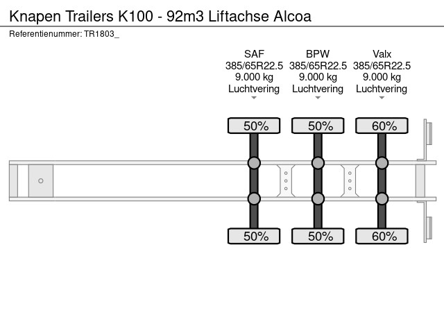 Knapen Trailers K100 - 92m3 Liftachse Alcoa – Bild 12