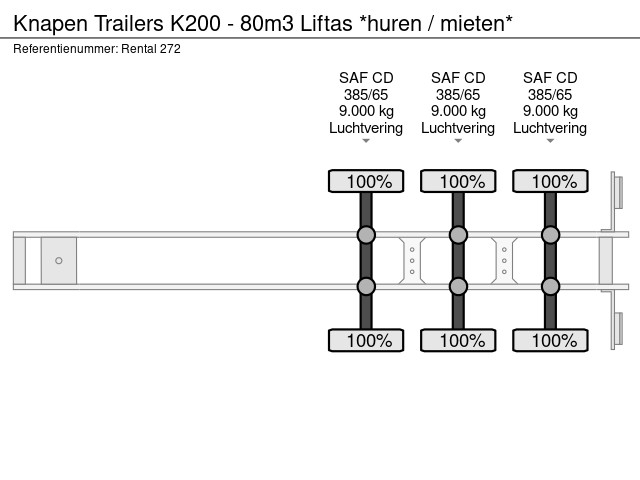 Knapen Trailers K200 - 80m3 Liftas *huren / mieten* – Bild 16