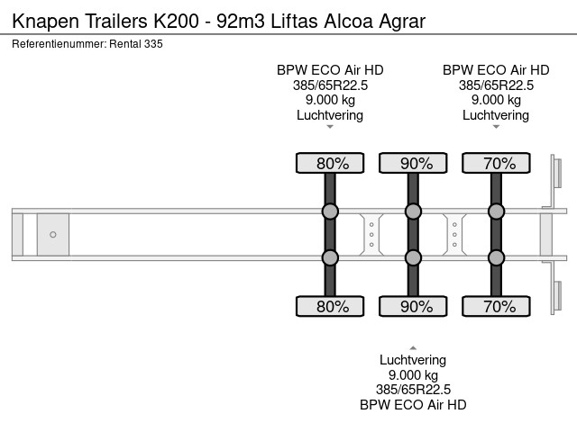 Knapen Trailers K200 - 92m3 Liftas Alcoa Agrar – Bild 17