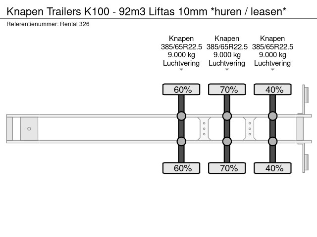 Knapen Trailers K100 - 92m3 Liftas 10mm *huren / leasen* – Bild 18