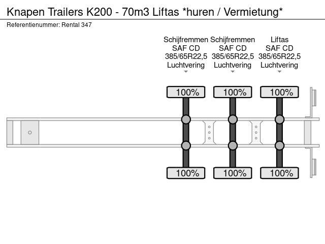Knapen Trailers K200 - 70m3 Liftas *huren / Vermietung* – Bild 17