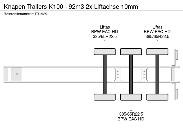 Knapen Trailers K100 - 92m3 2x Liftachse 10mm – Bild 12