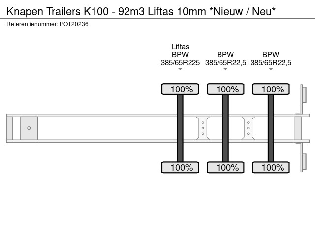 Knapen Trailers K100 - 92m3 Liftas 10mm *Nieuw / Neu* – Bild 22