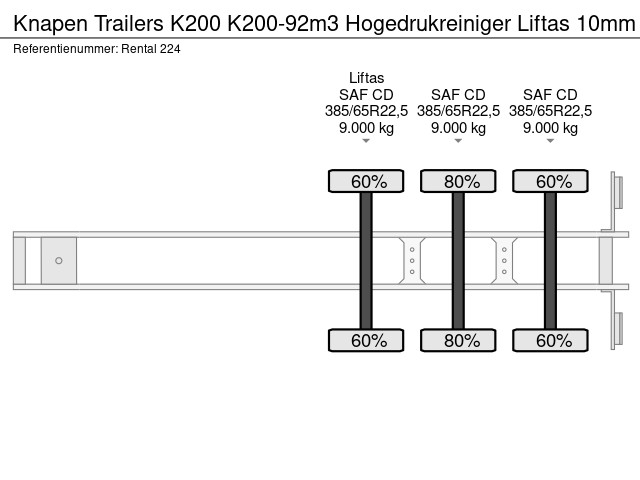 Knapen Trailers K200-92m3 Hogedrukreiniger Liftas 10mm – Bild 21