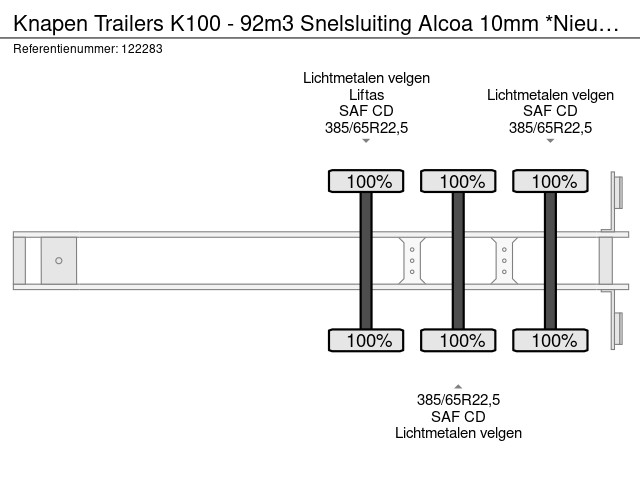 Knapen Trailers K100 - 92m3 Snelsluiting Alcoa 10mm *Nieuw / Neu* – Bild 26