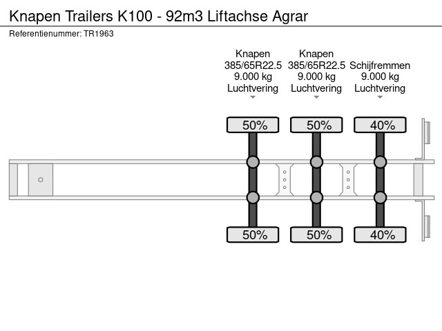 Knapen Trailers K100 - 92m3 Liftachse Agrar – Bild 13