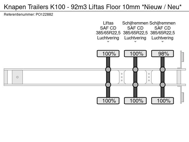 Knapen Trailers K100 - 92m3 Liftas Floor 10mm *Nieuw / Neu* – Bild 23