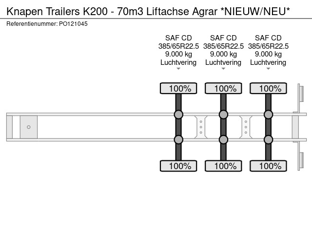 Knapen Trailers K200 - 70m3 Liftachse Agrar *NIEUW/NEU* – Bild 18