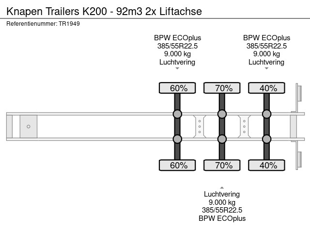Knapen Trailers K200 - 92m3 2x Liftachse – Bild 13