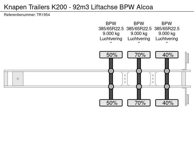 Knapen Trailers K200 - 92m3 Liftachse BPW Alcoa – Bild 13