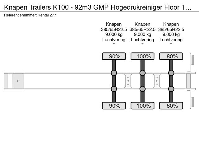 Knapen Trailers K100 - 92m3 GMP Hogedrukreiniger Floor 10mm – Bild 18