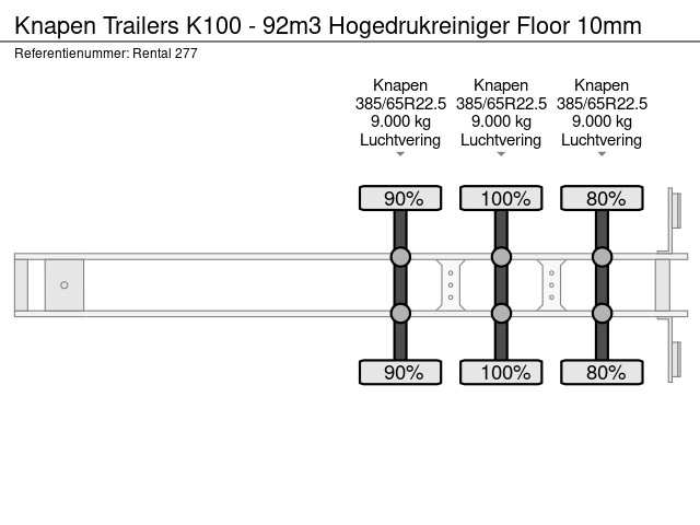 Knapen Trailers K100 - 92m3 Hogedrukreiniger Floor 10mm – Bild 18