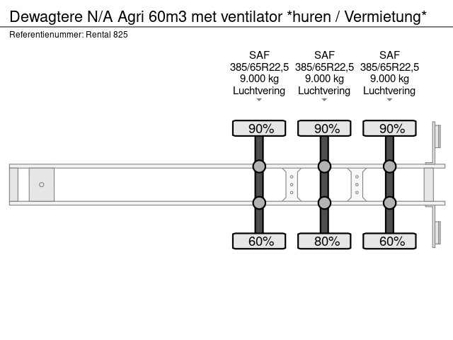 Dewagtere Agri 60m3 met ventilator *huren / Vermietung* – Bild 22