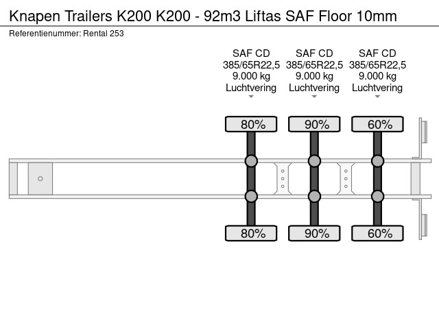 Knapen Trailers K200 - 92m3 Liftas SAF Floor 10mm – Bild 25