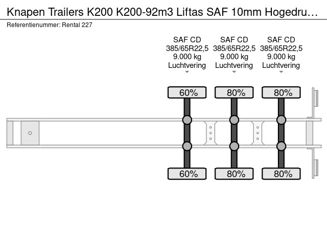 Knapen Trailers K200-92m3 Liftas SAF 10mm Hogedrukreiniger – Bild 27