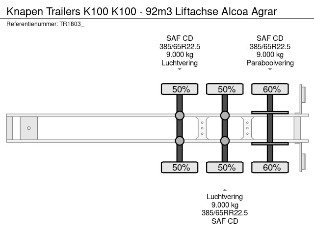 Knapen Trailers K100 - 92m3 Liftachse Alcoa Agrar – Bild 12
