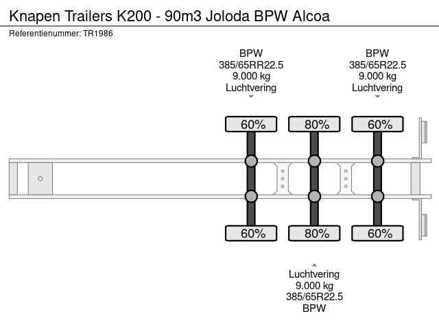 Knapen Trailers K200 - 90m3 Joloda BPW Alcoa – Bild 15